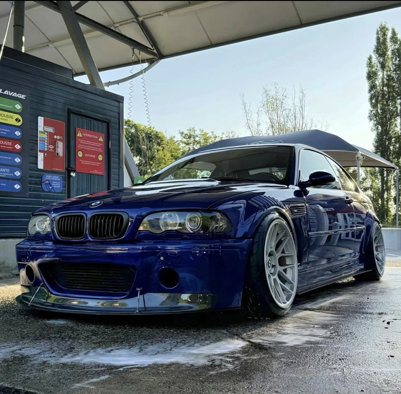 Blue BMW M3 coupe after detailing