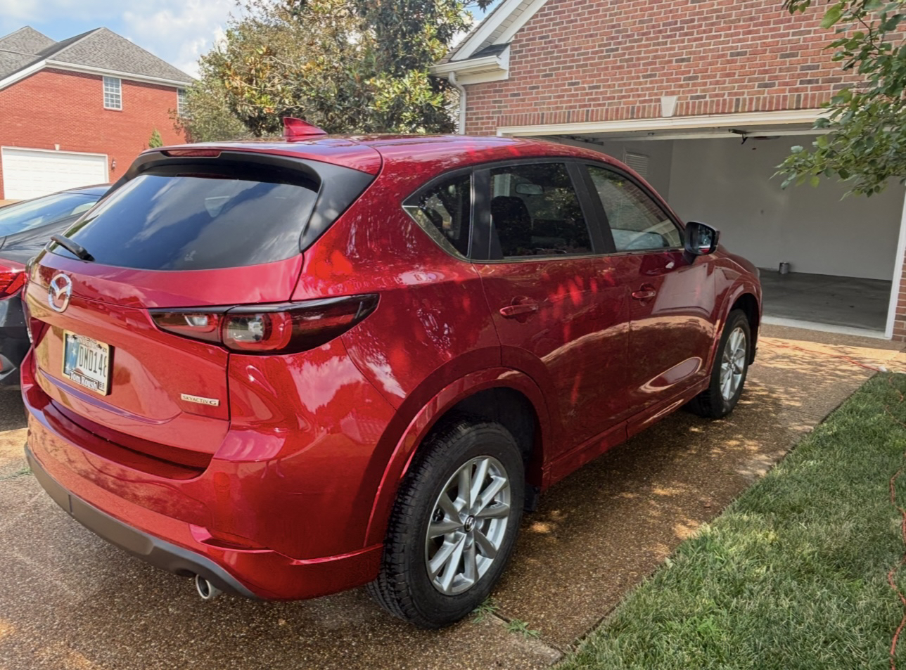 Red Mazda CX-5 SUV after premium detailing